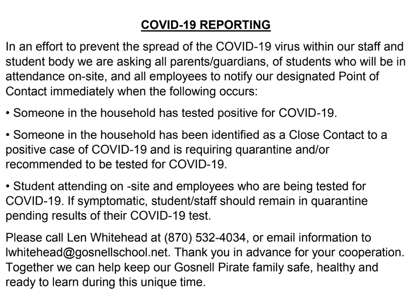 covid reporting